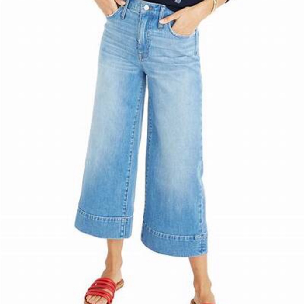 Madewell 10" High-Rise Wide-Leg Crop Jeans